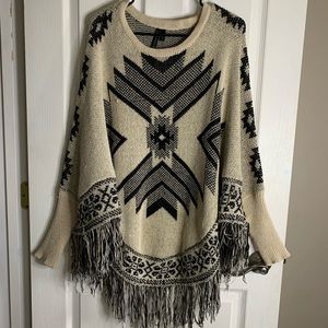 Knitted poncho